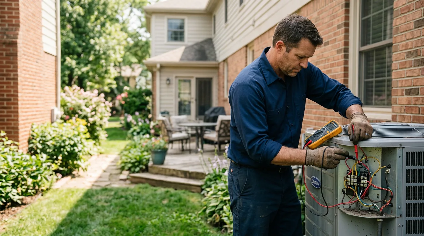 HVAC technician working near Lehr, ND
